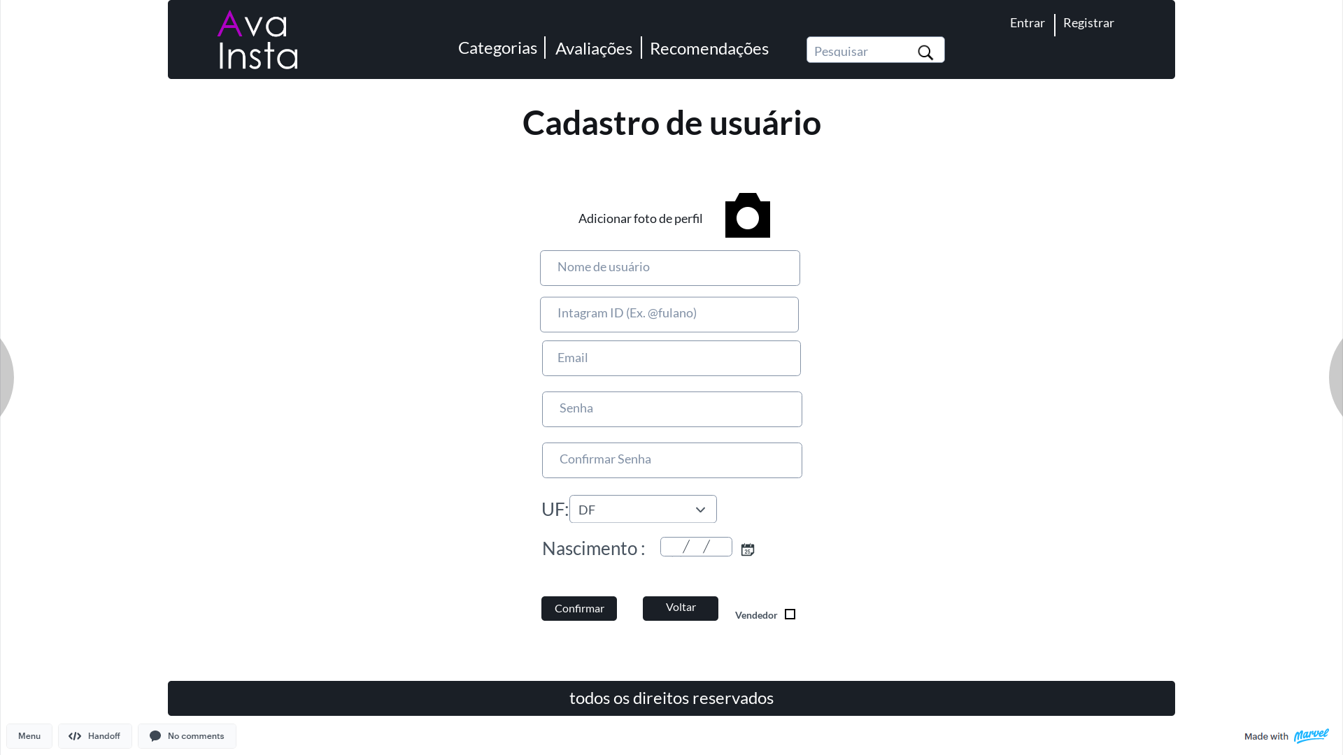 Cadastro de Usuário